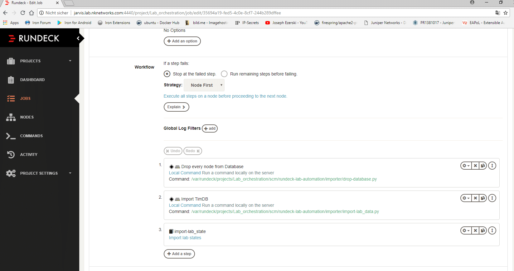 DevOps Carrier Service Provider Rundeck-Automatisierungsplattform