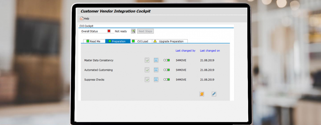 Ansicht des Customer Vendor Integration Cockpits von SAP