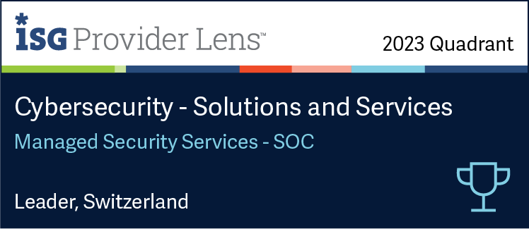 ISG zeichnet Axians im Benchmark „Provider Lens – Cyber Security Solutions and Service Partners 2023“ in der Kategorie „Managed Security Services - SOC“ als Leader Schweiz aus. (Quelle: ISG)