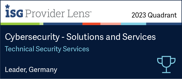 ISG zeichnet Axians im Benchmark „Provider Lens – Cyber Security Solutions and Service Partners 2023“ in der Kategorie „Technical Security Services“ als Leader Germany aus. (Quelle: ISG)