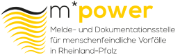 Logo der Melde- und Dokumentationsstelle m*power