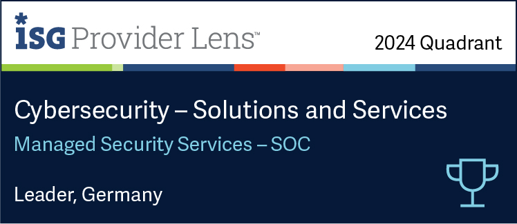 ISG zeichnet Axians im Benchmark „Provider Lens – Cyber Security Solutions and Service Partners 2024“ in der Kategorie „Managed Security Services“ als Leader Germany aus. (Quelle: ISG)